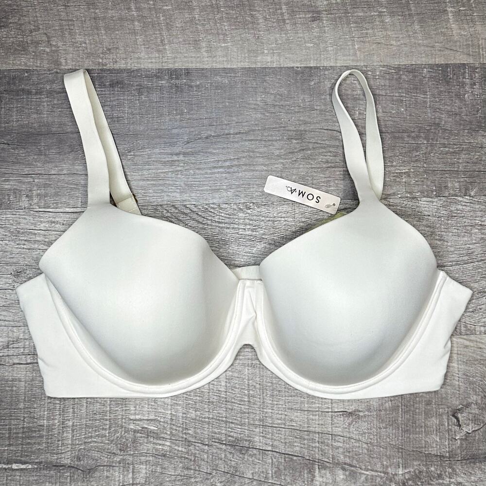 Soma NEW Embraceable Perfect Full Coverage Bra 42DD Plush Ivory Lined Underwire
